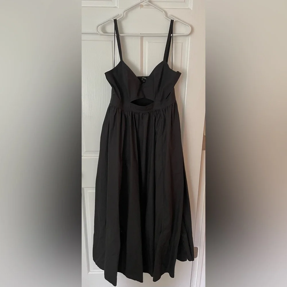 Banana Republic Black Cotton Isa Women's Dress Size 10 - Picture 4 of 11